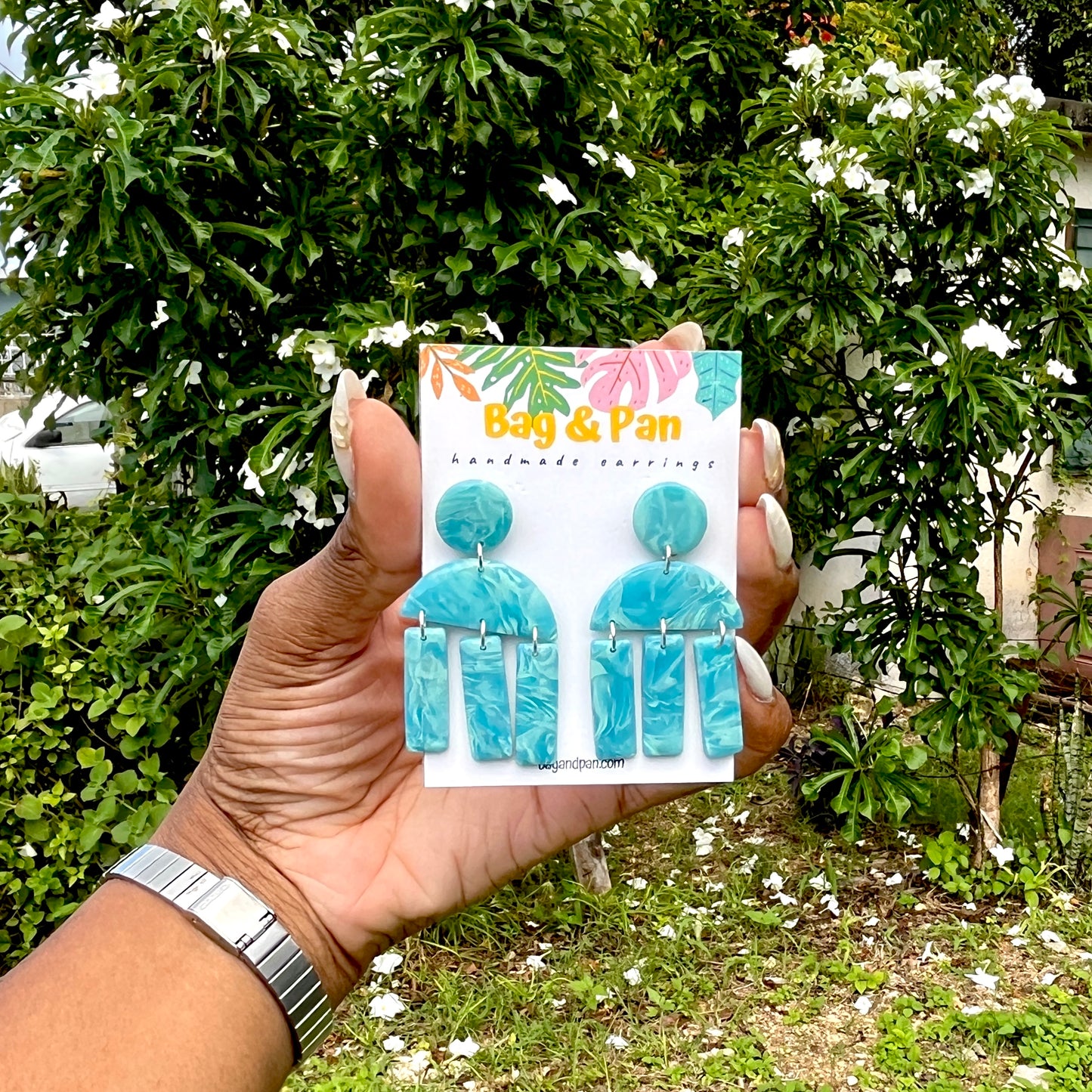 Marble Polymer Clay Earrings