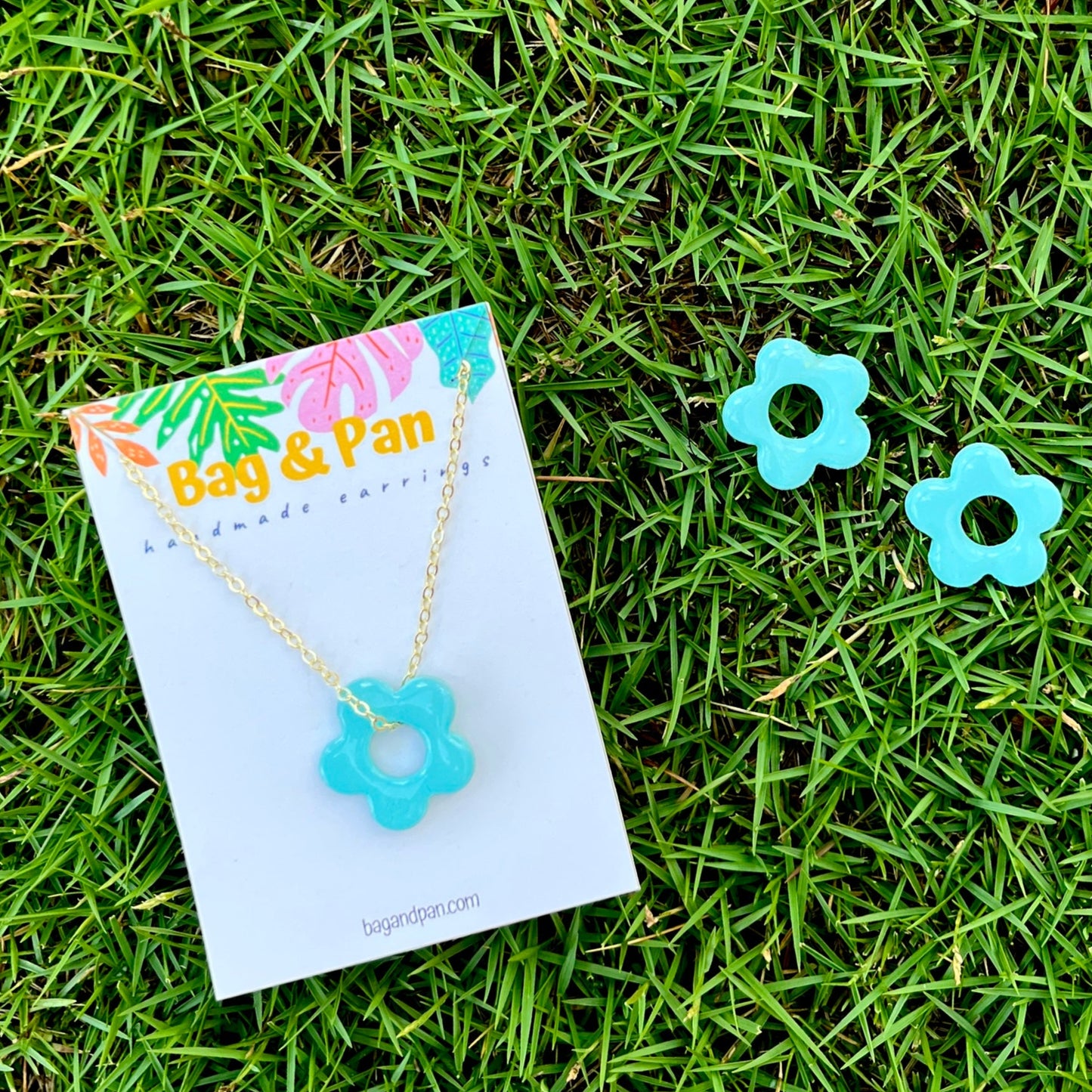 Hollow Daisy Hoops - Polymer Clay Jewellery