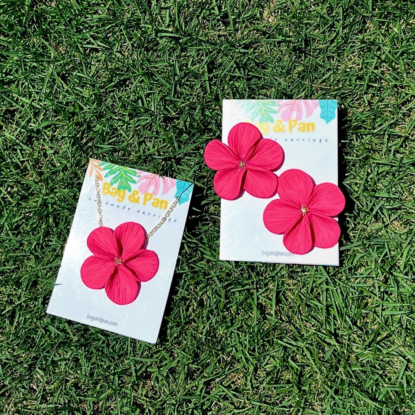 Petunia - Bold Statement Polymer Clay Flower Earrings