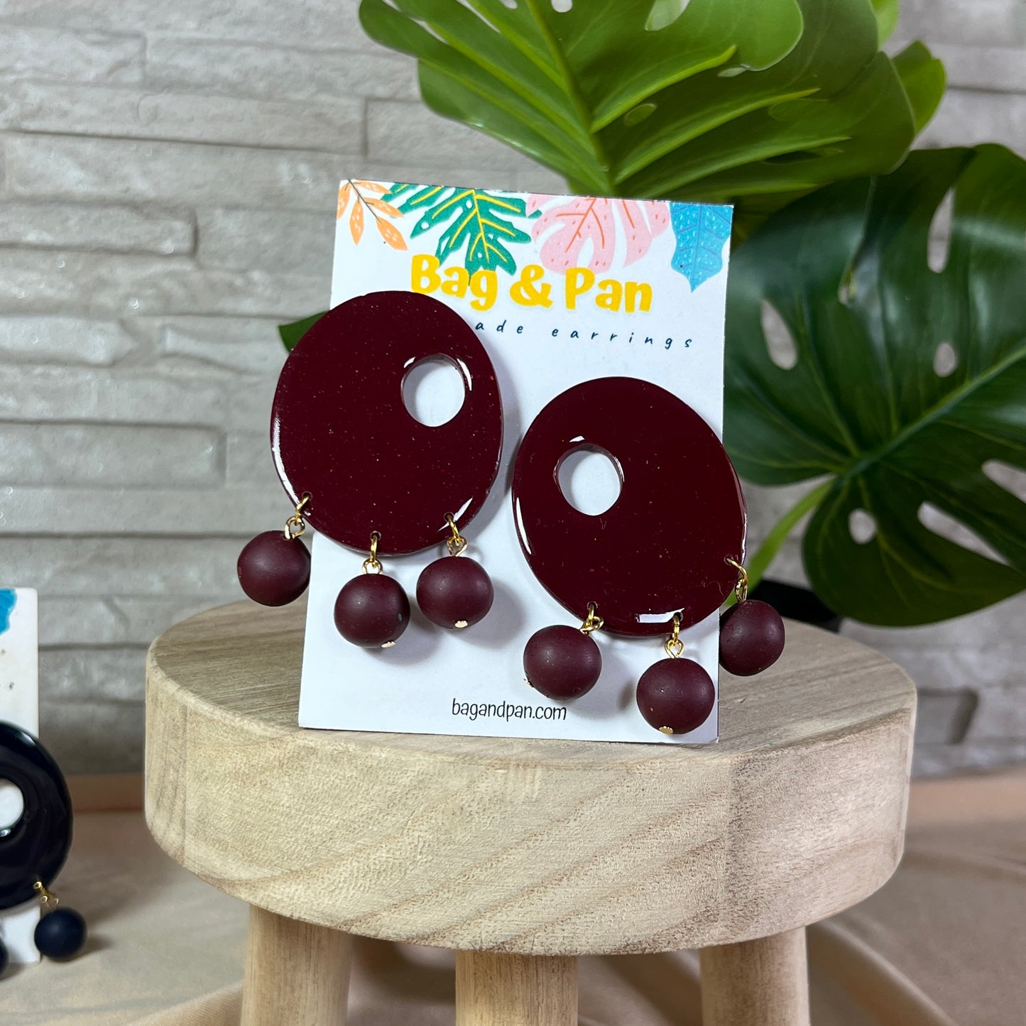 Orbit Hoops - Polymer Clay Earrings