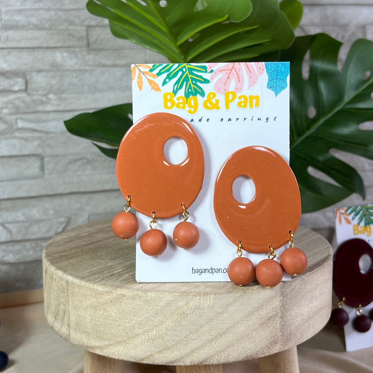 Orbit Hoops - Polymer Clay Earrings