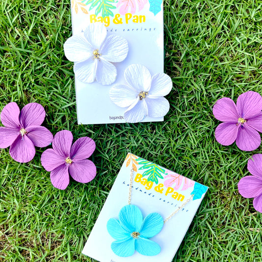 Petunia - Bold Statement Polymer Clay Flower Earrings